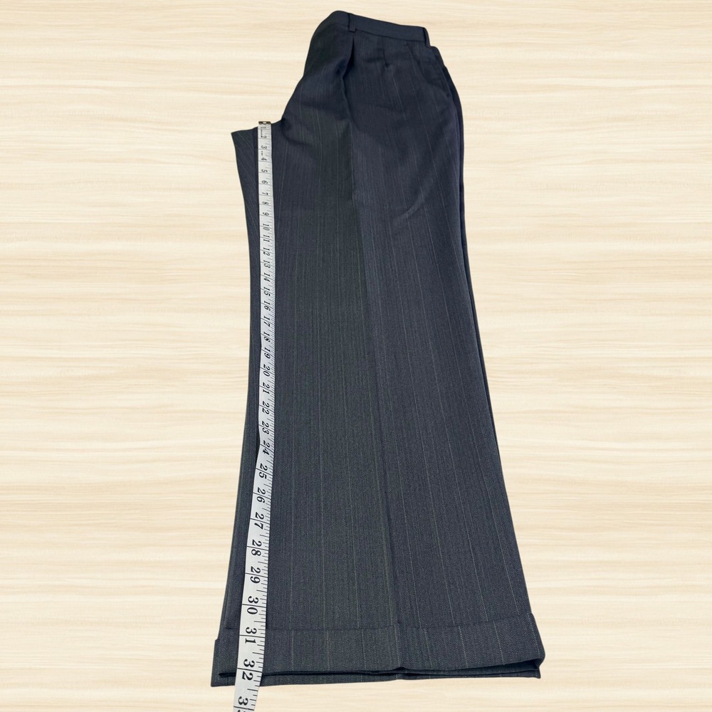 Stafford 100% Wool Charcoal Pinstripe 2 Piece Suit Jacket 48L Pants 36x32 Mens - Picture 15 of 16